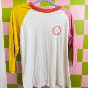 Colorful Big Bud Press Raglan Tee Unisex Size S